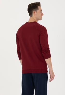 Erkek Bordo Basic Sweatshirt - 50269412106