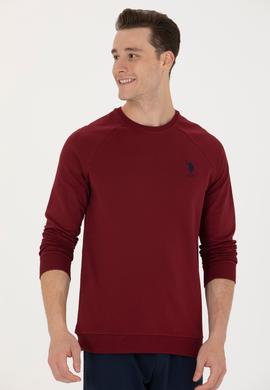 Erkek Bordo Basic Sweatshirt - 50269412106