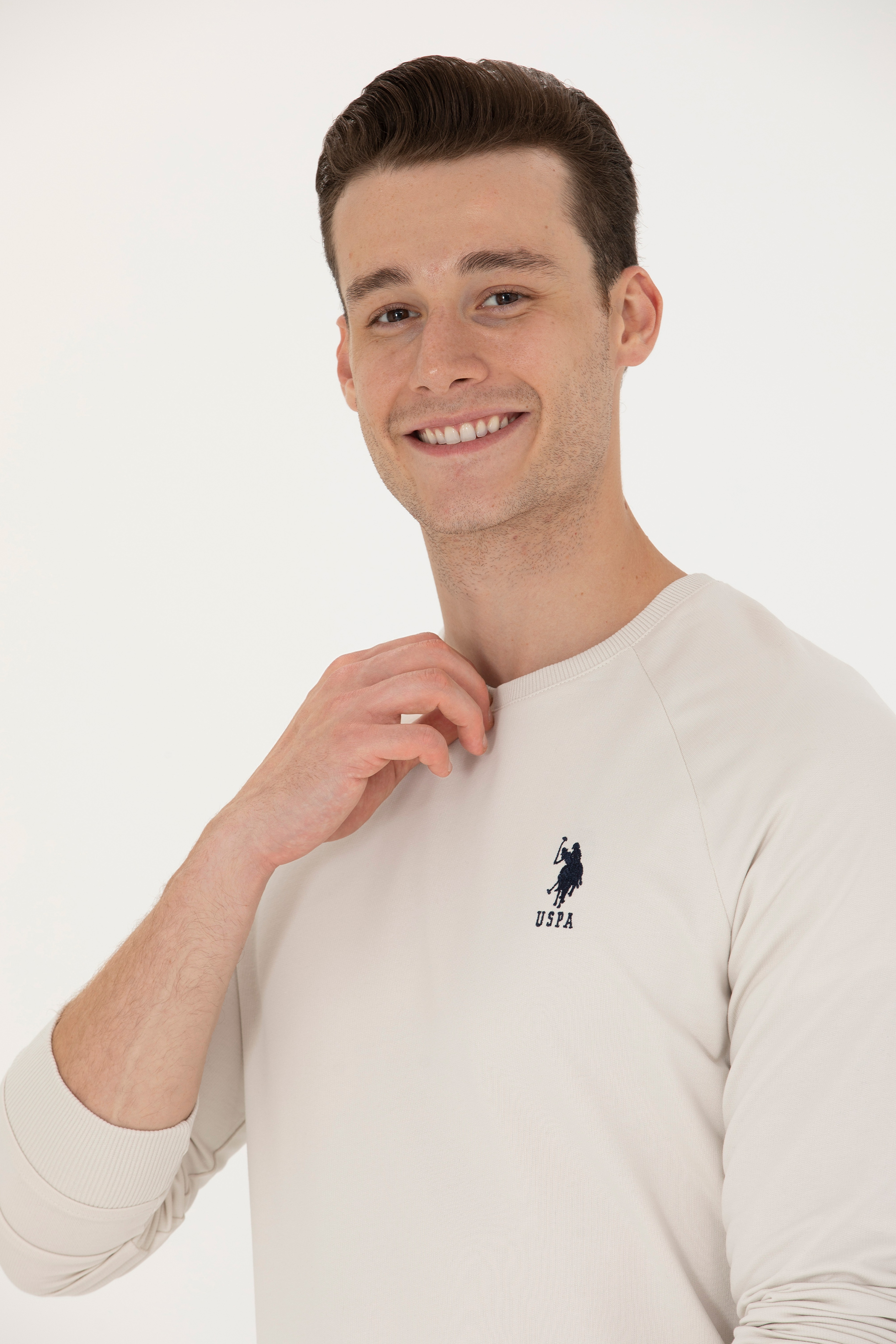 Erkek Taş Basic Sweatshirt - Image 2