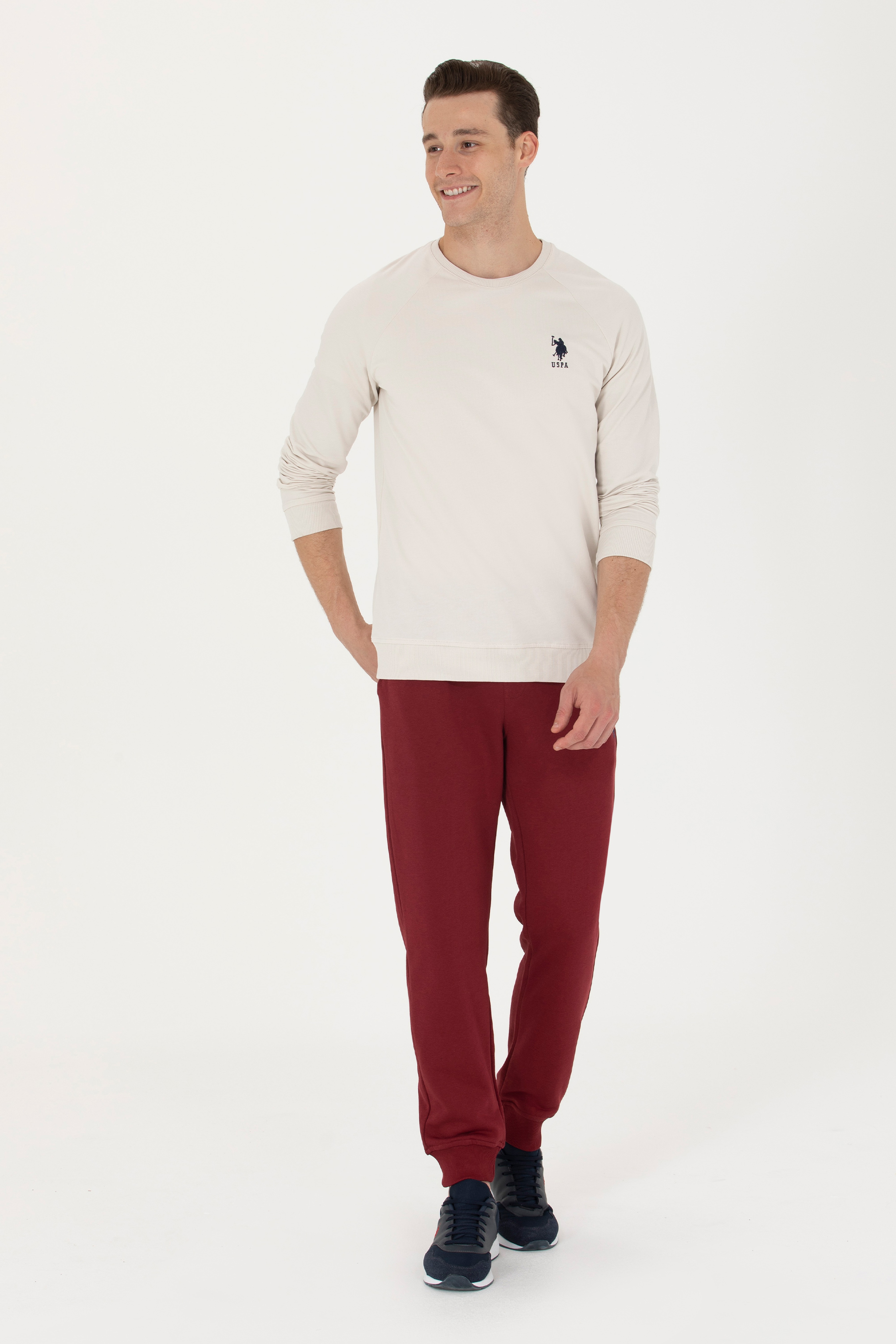 Erkek Taş Basic Sweatshirt - Image 4