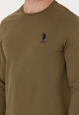 Erkek Haki Basic Sweatshirt - 50269412159