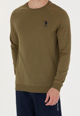 Erkek Haki Basic Sweatshirt - 50269412159