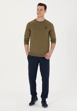 Erkek Haki Basic Sweatshirt - 50269412159