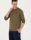 Erkek Haki Basic Sweatshirt
