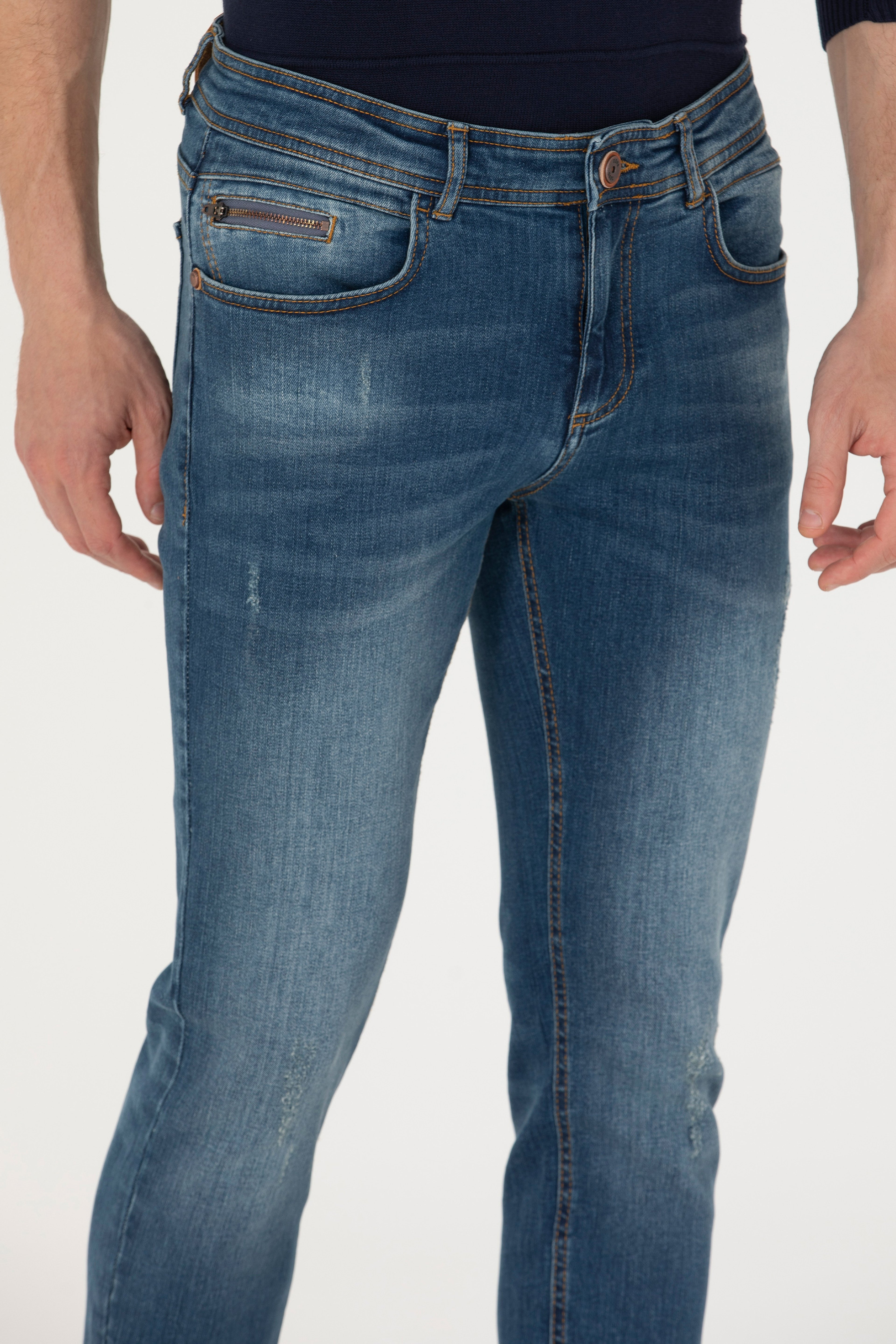 Erkek Mavi Jean Pantolon - Image 5