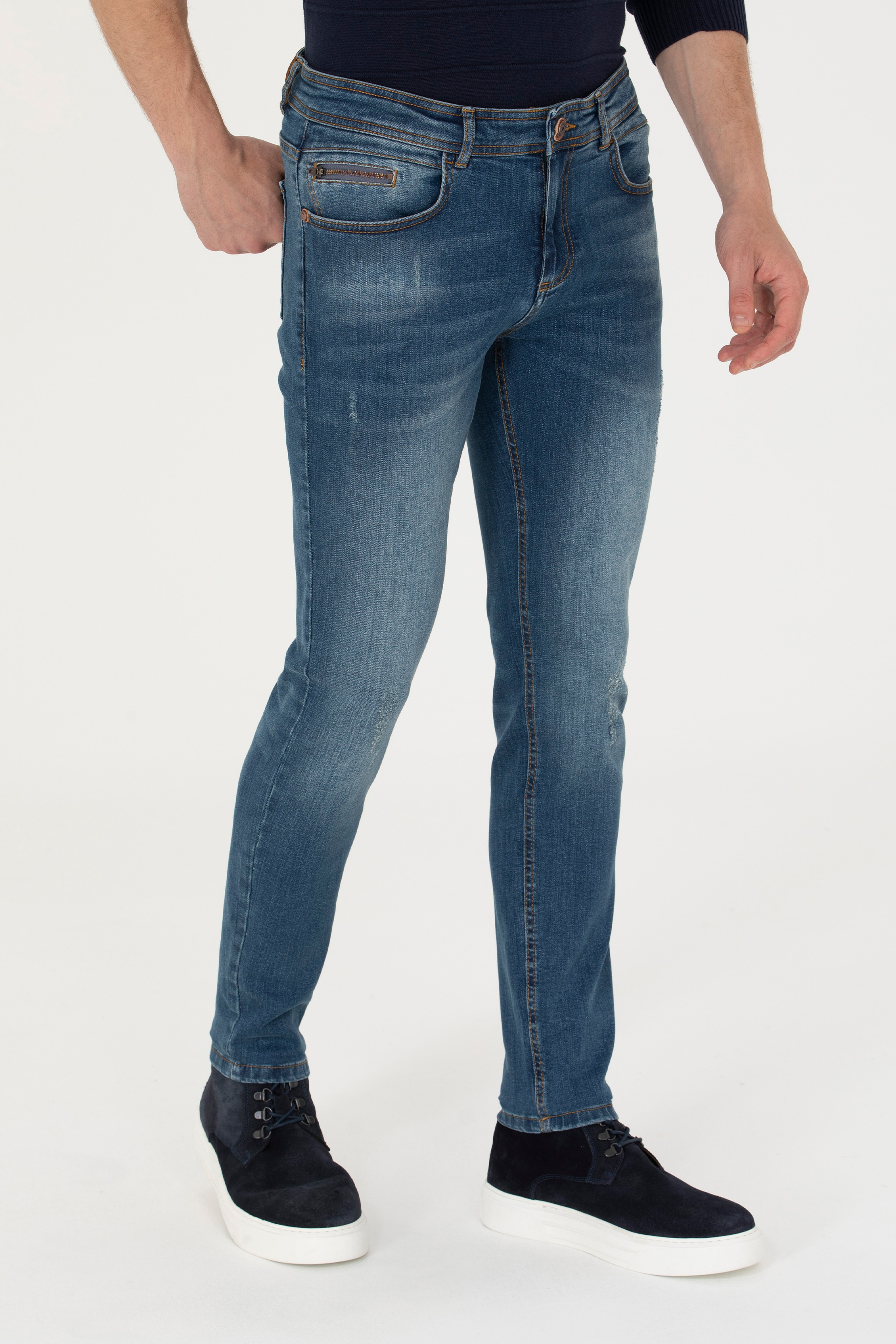 Erkek Mavi Jean Pantolon - Image 2