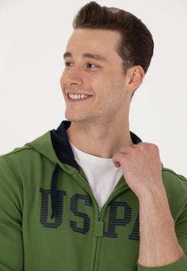 Erkek Yeşil Örme Hırka - 50273738127