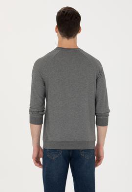 Erkek Antrasit Melanj Basic Sweatshirt - 50274090011