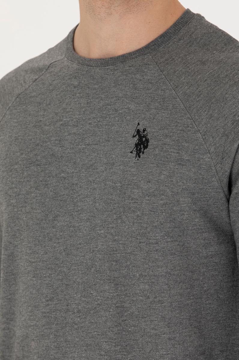 Erkek Antrasit Melanj Basic Sweatshirt
