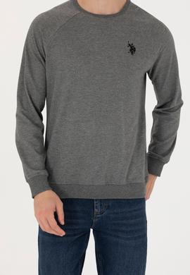 Erkek Antrasit Melanj Basic Sweatshirt - 50274090011