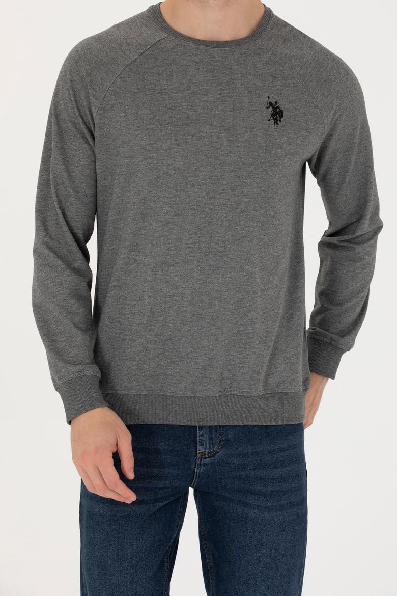 Erkek Antrasit Melanj Basic Sweatshirt - 50274090011