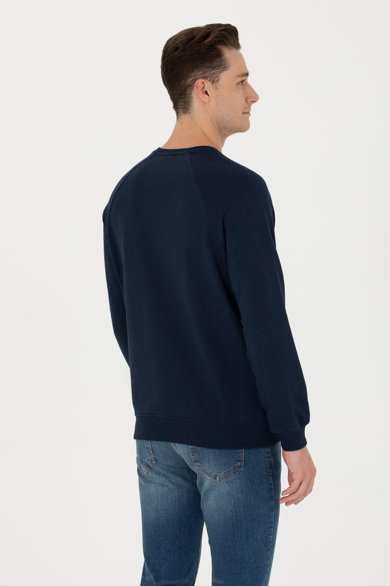 Erkek Lacivert Basic Sweatshirt - 50274090043