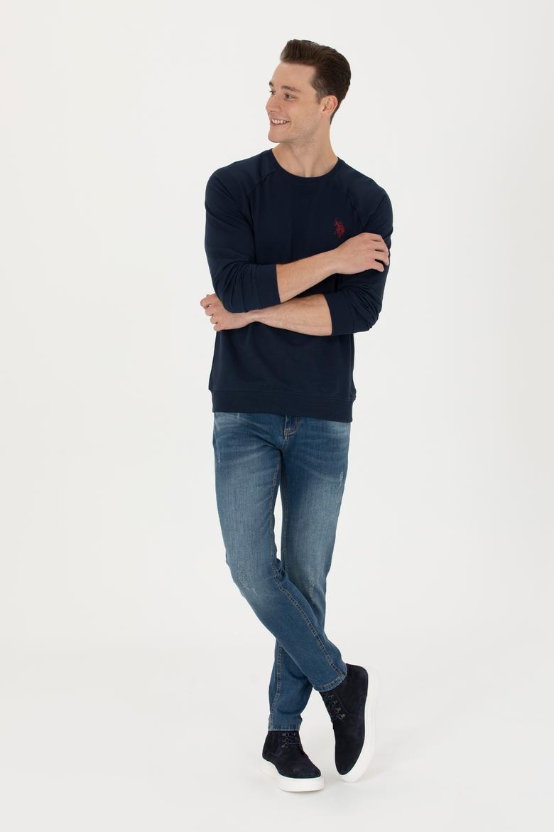 Erkek Lacivert Basic Sweatshirt - 50274090043