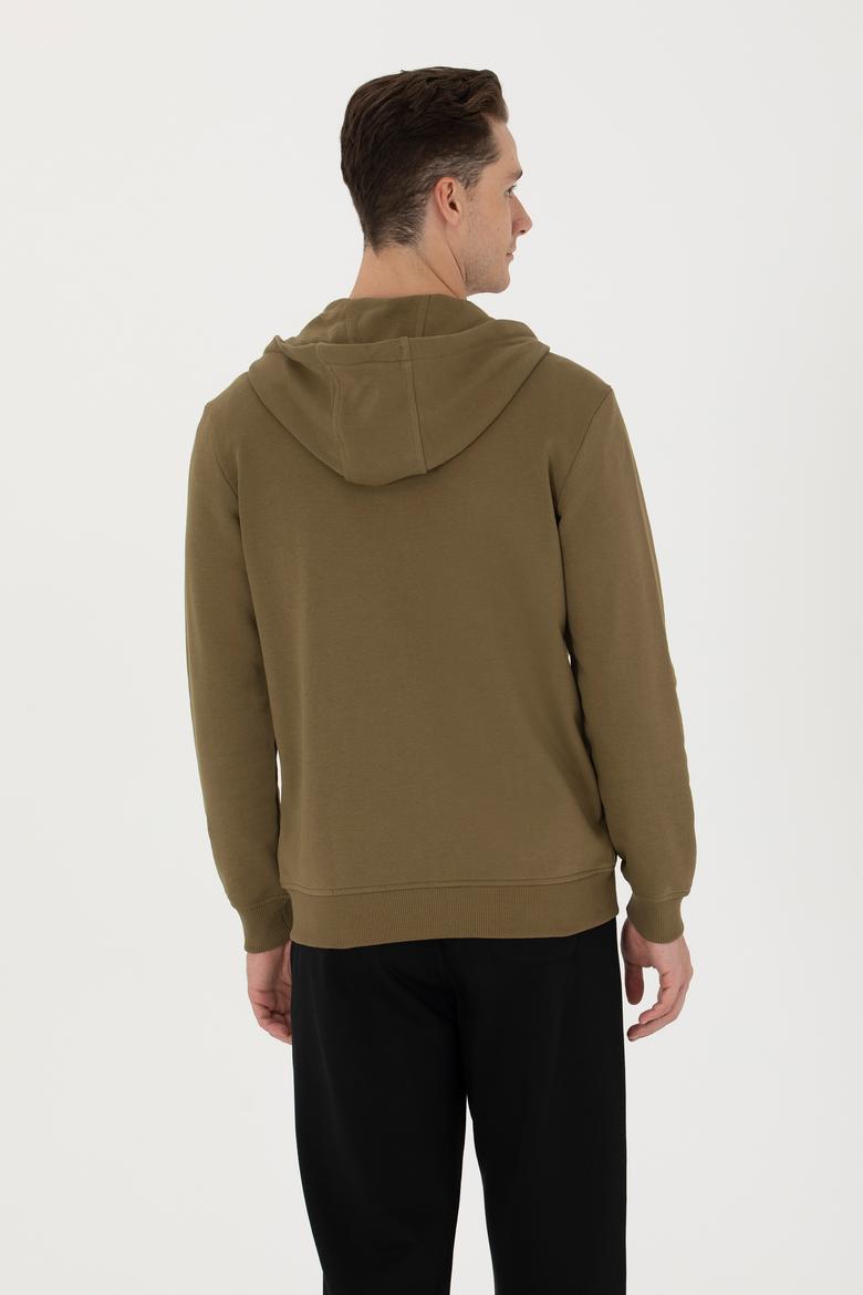 Erkek Haki Örme Hırka - 50276152016