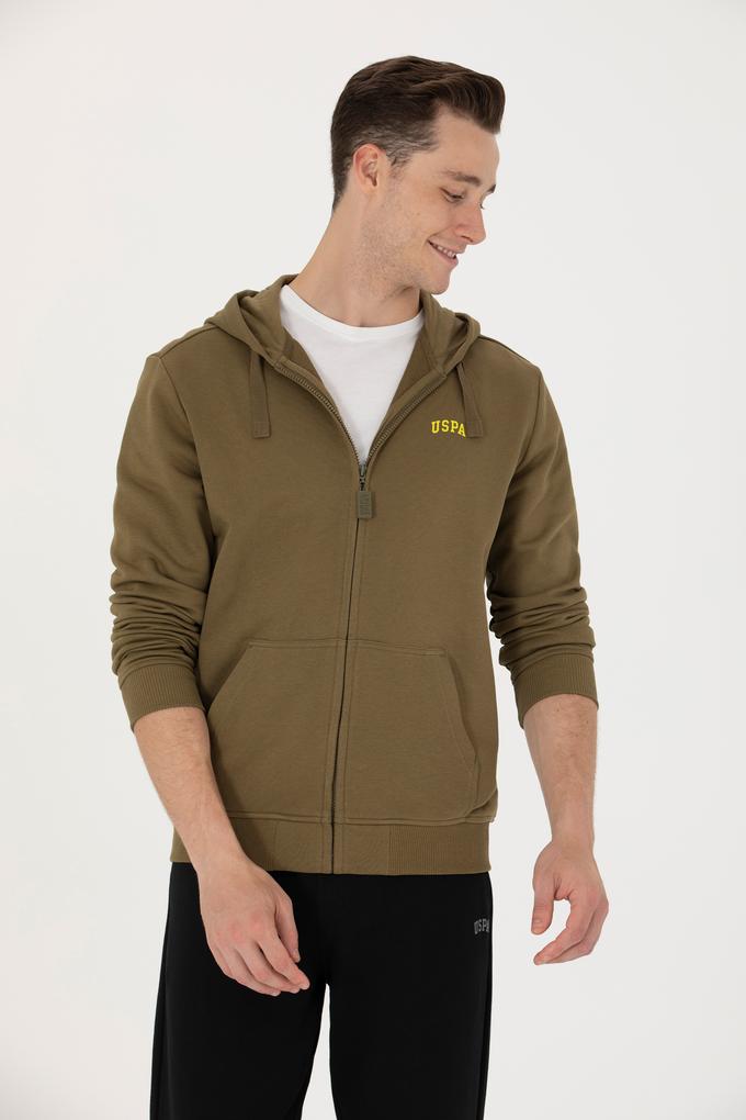 Erkek Haki Örme Hırka