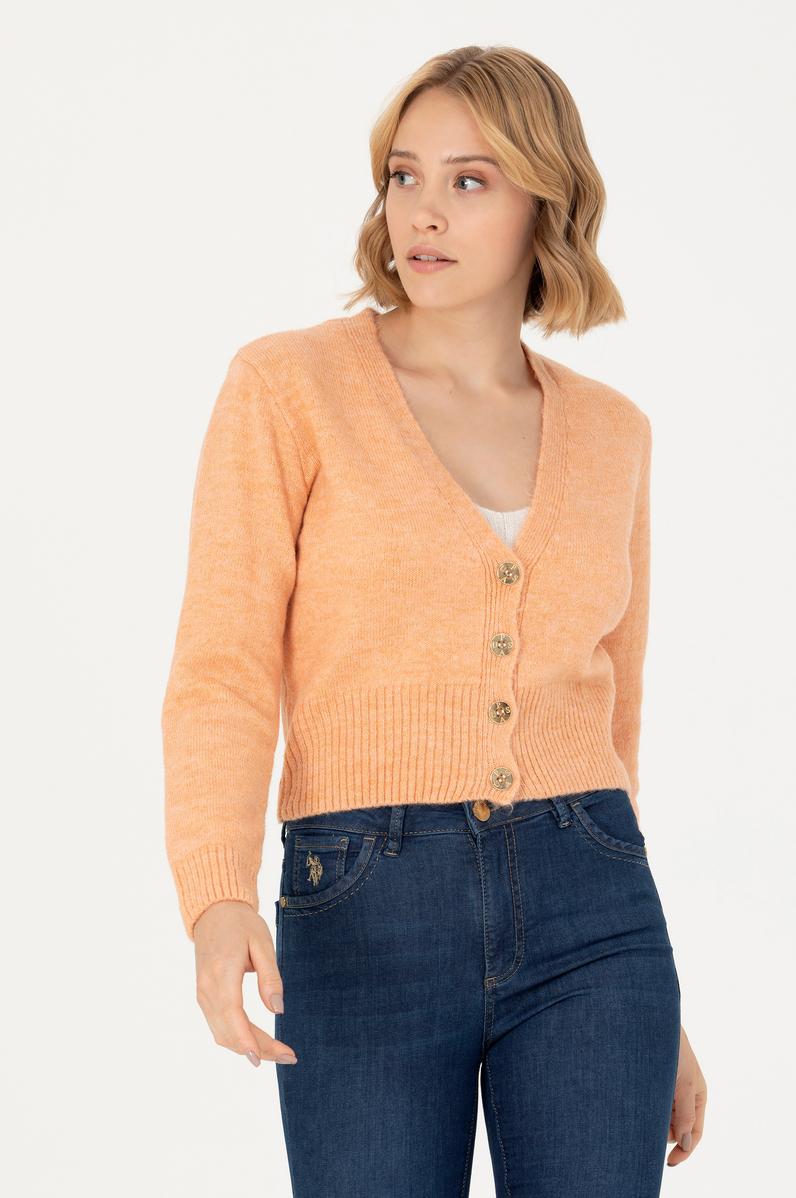 Kadın Pudra Triko Hırka