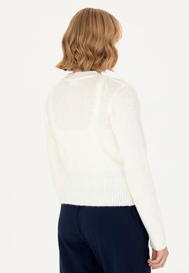 Kadın Ekru Triko Hırka - 50269494046