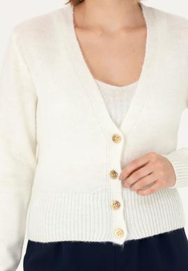 Kadın Ekru Triko Hırka - 50269494046