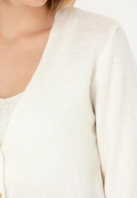 Kadın Ekru Triko Hırka - 50269494046