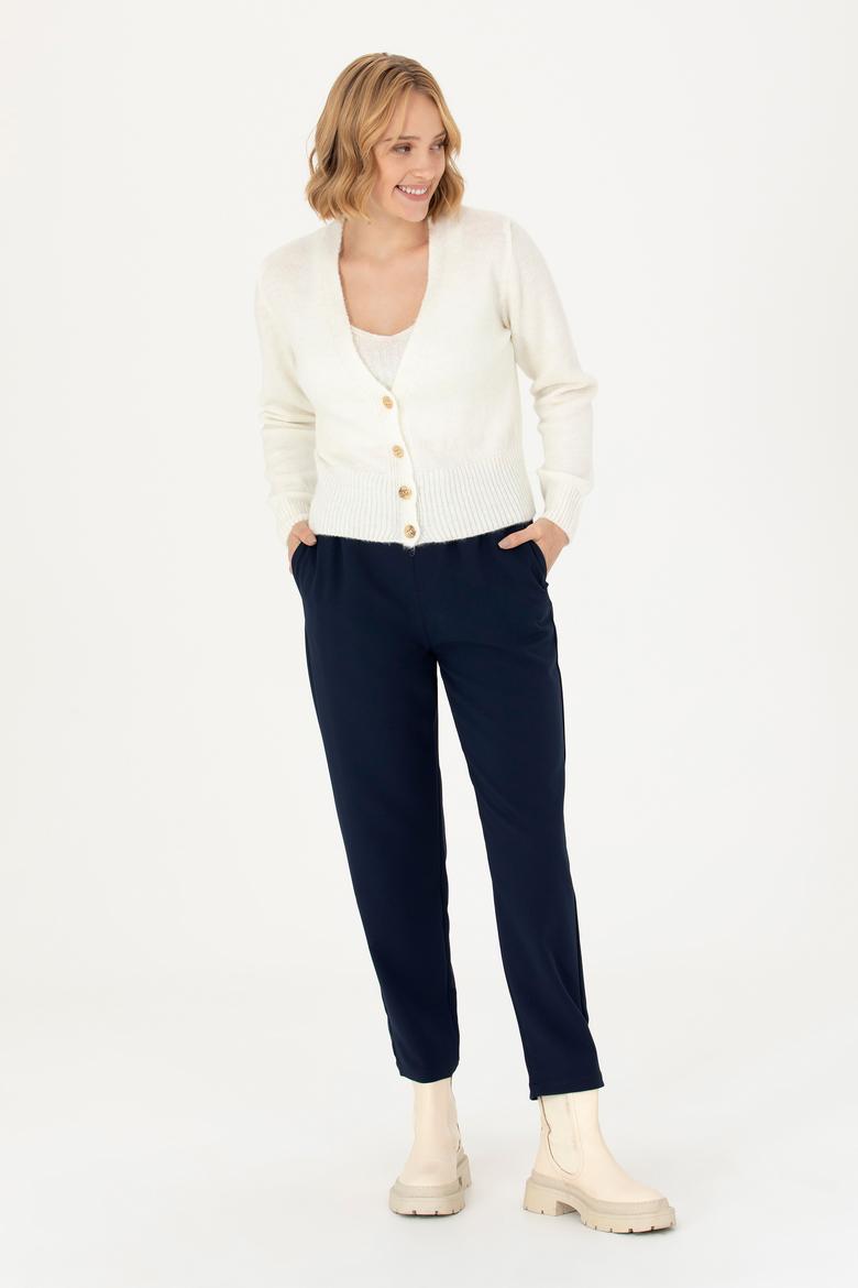 Kadın Ekru Triko Hırka - 50269494046