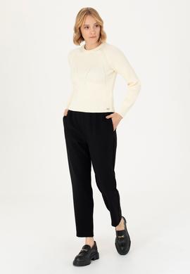 Kadın Krem  Bisiklet Yaka Kazak - 50270430018