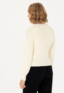 Kadın Krem  Bisiklet Yaka Kazak - 50270430018