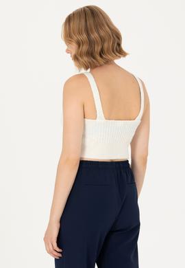 Kadın Ekru V Yaka Kazak - 50269506038