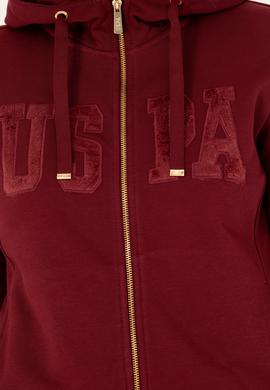 Kadın Bordo Kapüşonlu Basic Sweatshirt - 50272060066