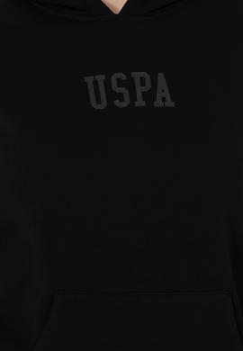 Kadın Siyah Kapüşonlu Basic Sweatshirt - 50271557037