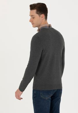 Erkek Antrasit Melanj Basic Kazak - 50275819060