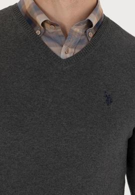 Erkek Antrasit Melanj Basic Kazak - 50275819060