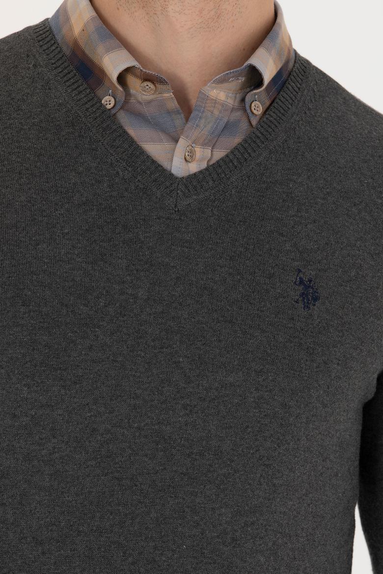 Erkek Antrasit Melanj Basic Kazak - 50275819060