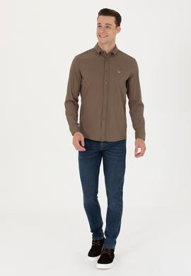Erkek Haki Uzun Kollu Gömlek - 50272752014