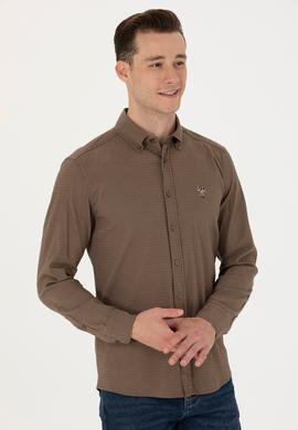 Erkek Haki Uzun Kollu Gömlek - 50272752014
