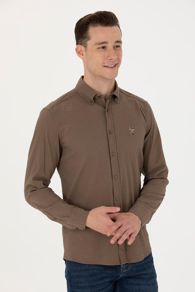 Erkek Haki Uzun Kollu Gömlek - 50272752014