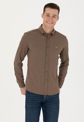Erkek Haki Uzun Kollu Gömlek - 50272752014