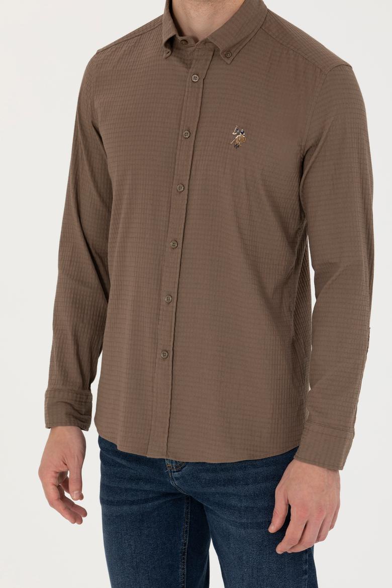 Erkek Haki Uzun Kollu Gömlek - 50272752014