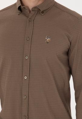 Erkek Haki Uzun Kollu Gömlek - 50272752014