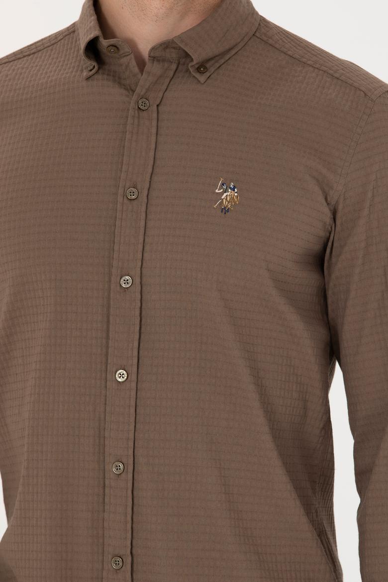 Erkek Haki Uzun Kollu Gömlek - 50272752014