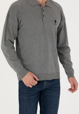 Erkek Gri Melanj Basic Kazak - 50275845019