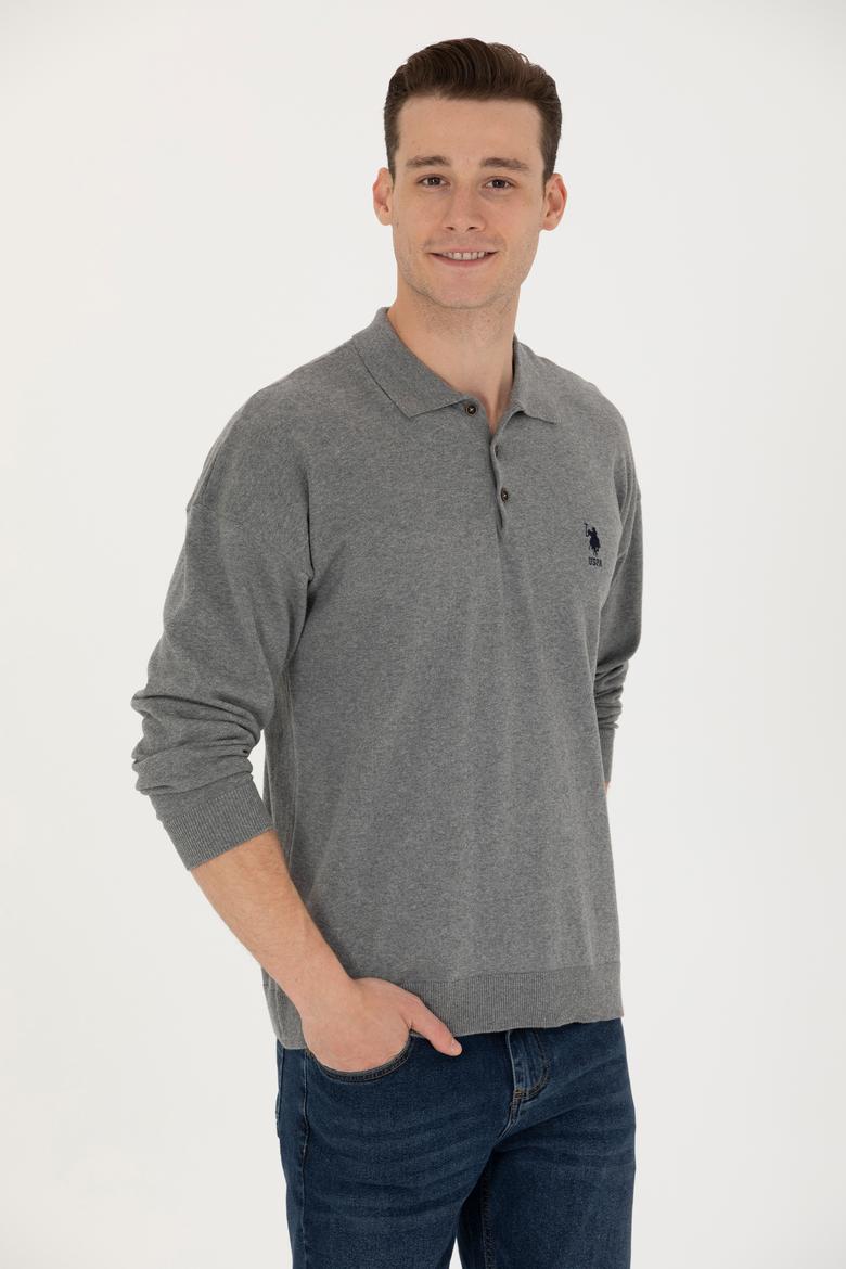 Erkek Gri Melanj Basic Kazak - 50275845019