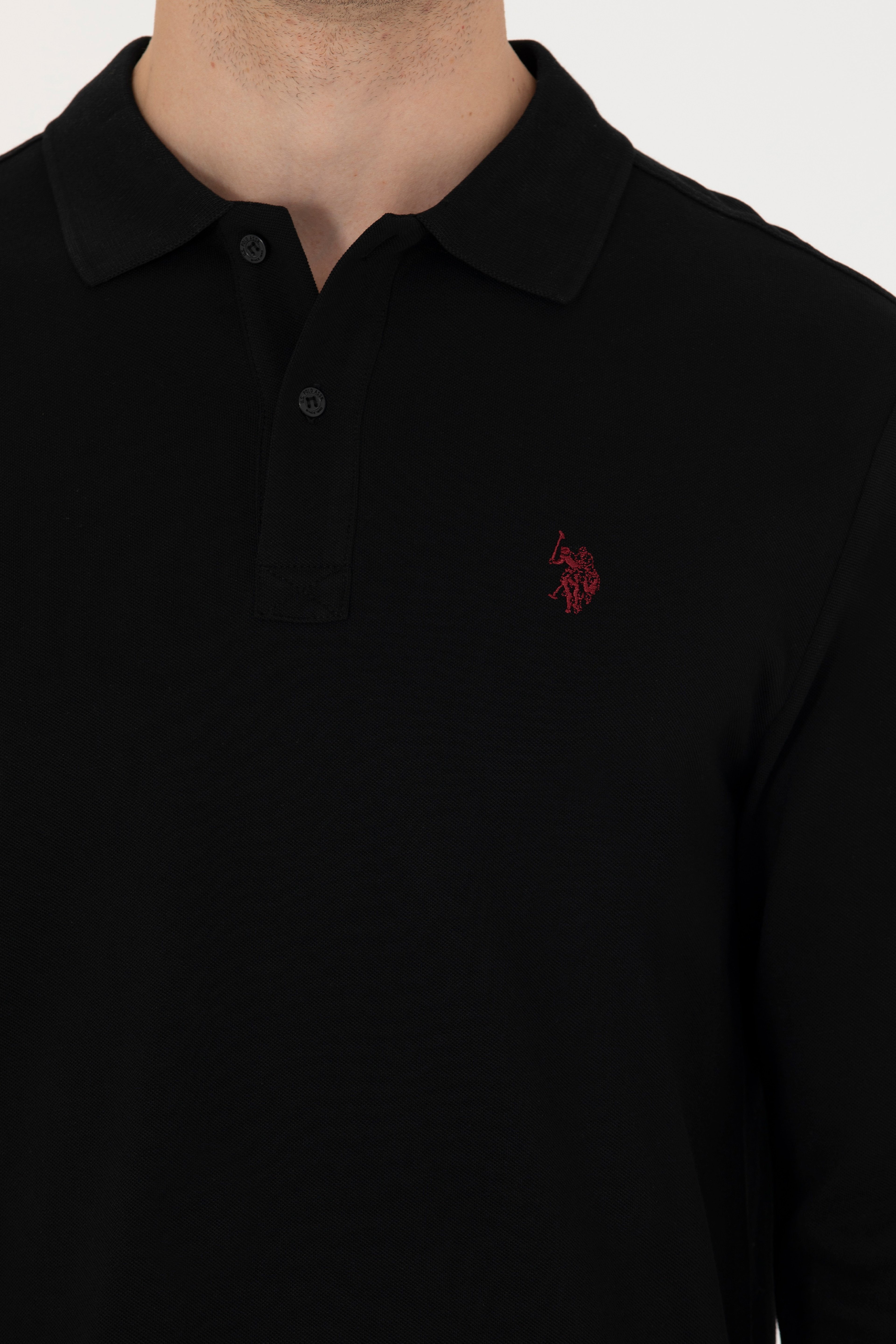 Erkek Siyah Basic Sweatshirt - Image 7