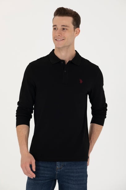 Erkek Siyah Basic Sweatshirt