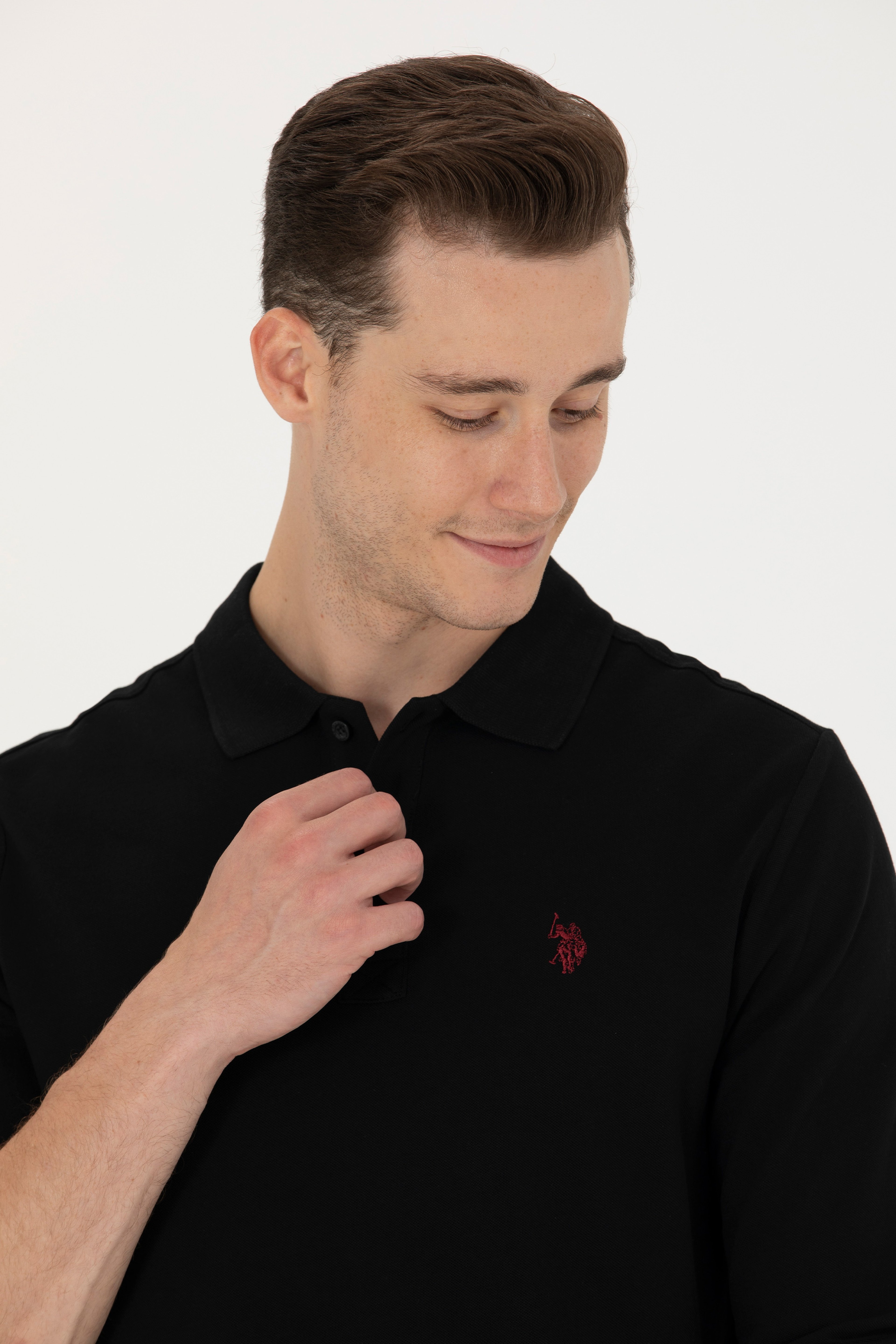 Erkek Siyah Basic Sweatshirt - Image 2