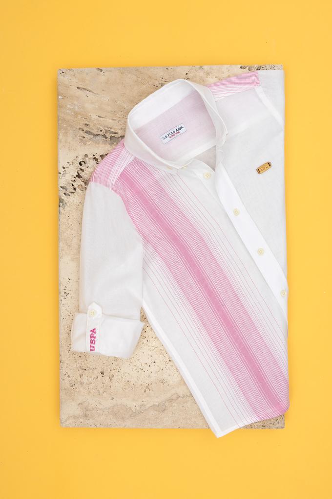 Erkek Çocuk Pembe Uzun Kollu Gömlek