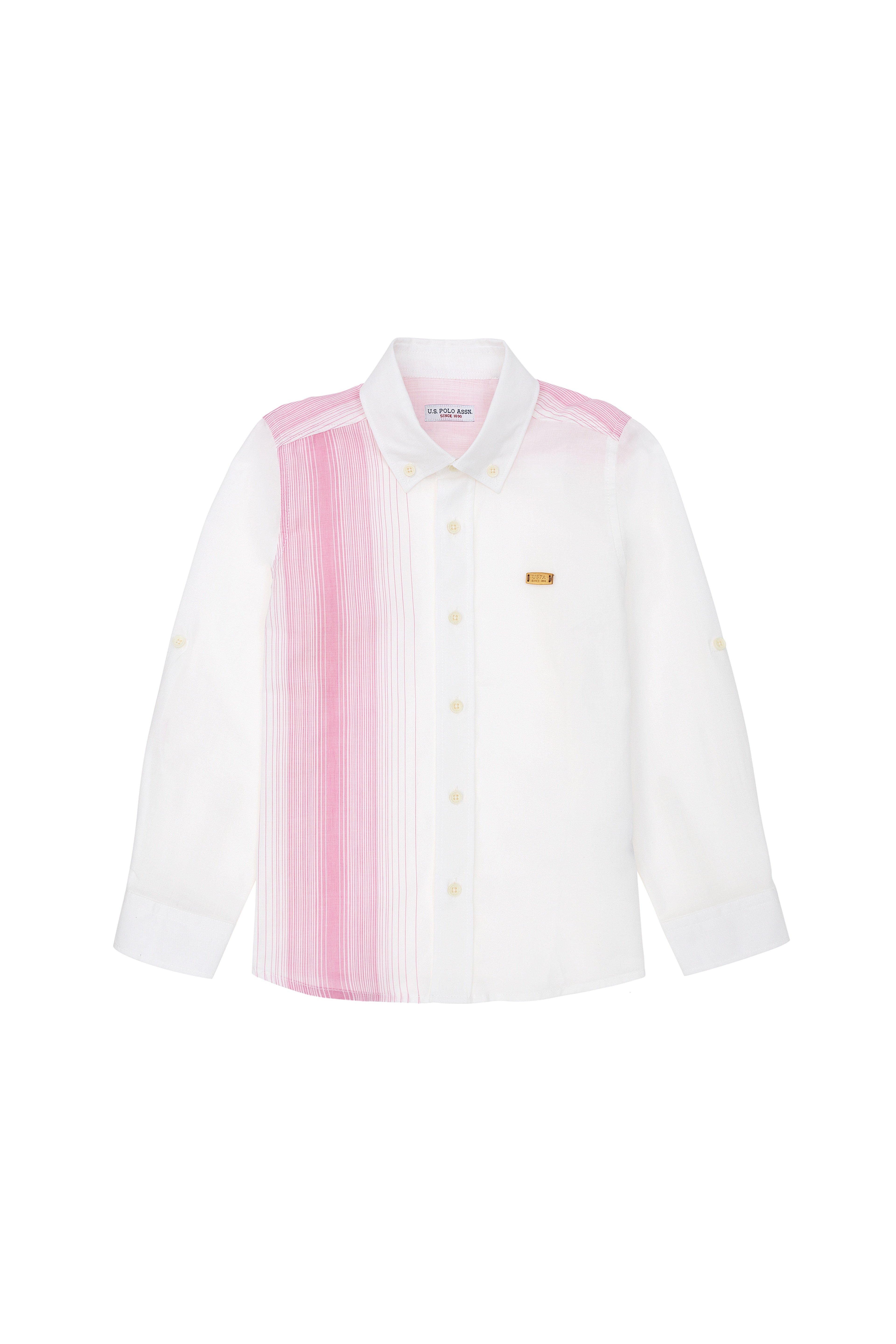 Erkek Çocuk Pembe Uzun Kollu Gömlek