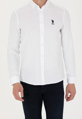 Erkek Beyaz Uzun Kollu Basic Gömlek - 50277310008