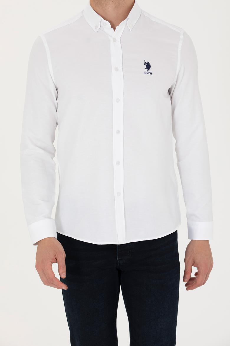 Erkek Beyaz Uzun Kollu Basic Gömlek - 50277310008