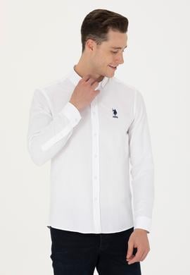 Erkek Beyaz Uzun Kollu Basic Gömlek - 50277310008