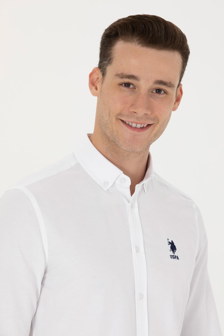 Erkek Beyaz Uzun Kollu Basic Gömlek - 50277310008